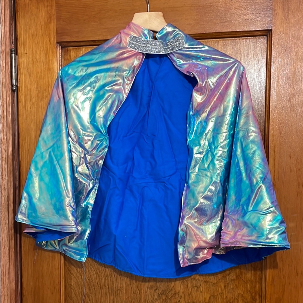 Holographic Iridescent Cape, 23in radius, kid or adult, great child Easter gift